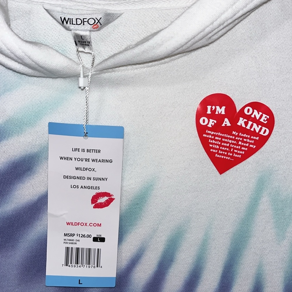 Wildfox Tie Dye Hoodie L - Picture 2 of 5